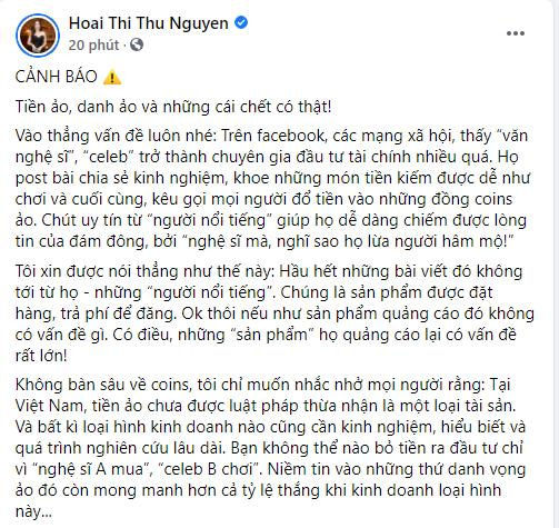 Hoa hậu Thu Hoài chỉ trích sao Việt PR không có tâm
