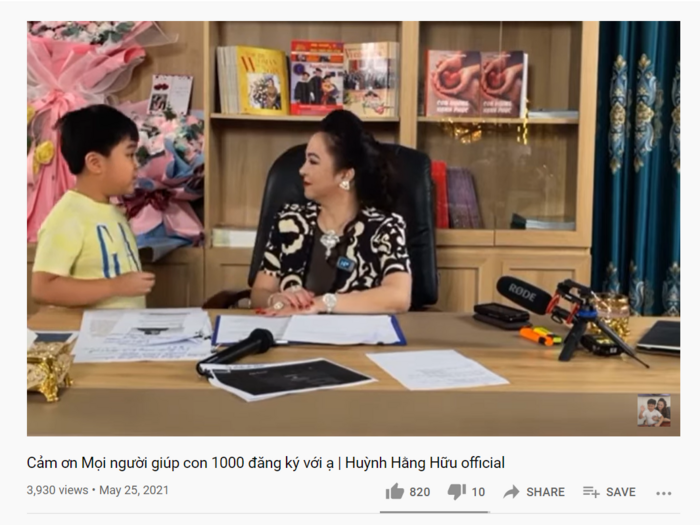 Ké fame mẹ, con trai bà Phương Hằng thu về lượt theo dõi khủng
