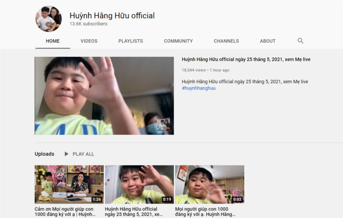 Ké fame mẹ, con trai bà Phương Hằng thu về lượt theo dõi khủng