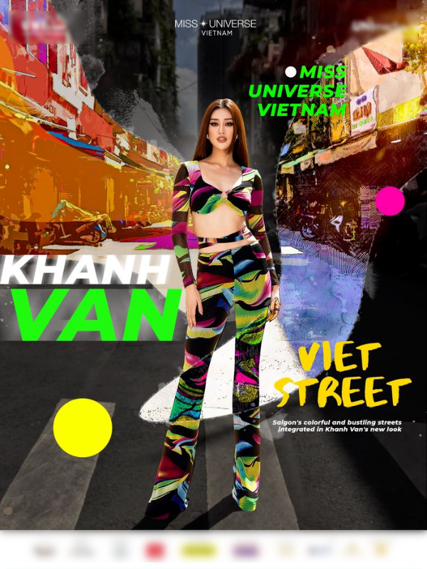 Khánh Vân diện áo chỉ 1 gang tay, lấy ý tưởng từ đường phố Sài Gòn