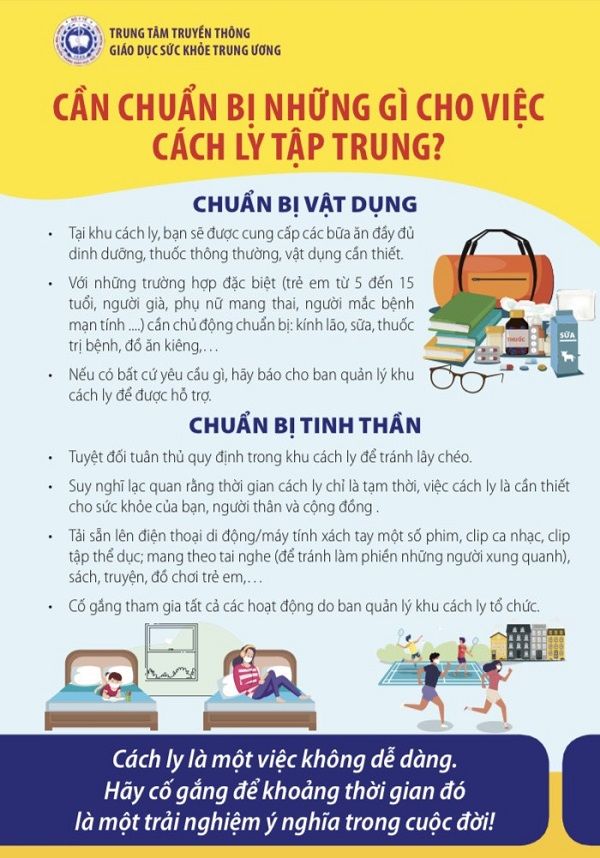 Lưu ý: Những việc cần làm trước và sau khi đi cách ly tập trung