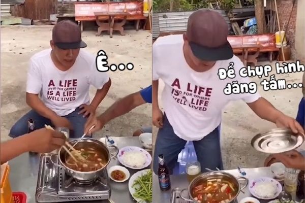 Mải mê chụp ảnh “cúng phây”, thanh niên làm lật úp nguyên nồi lẩu