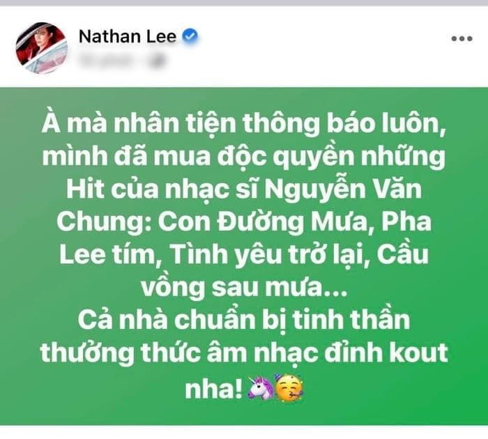 Nathan Lee tiếp tục chốt đơn độc quyền hai ca khúc của Khắc Việt