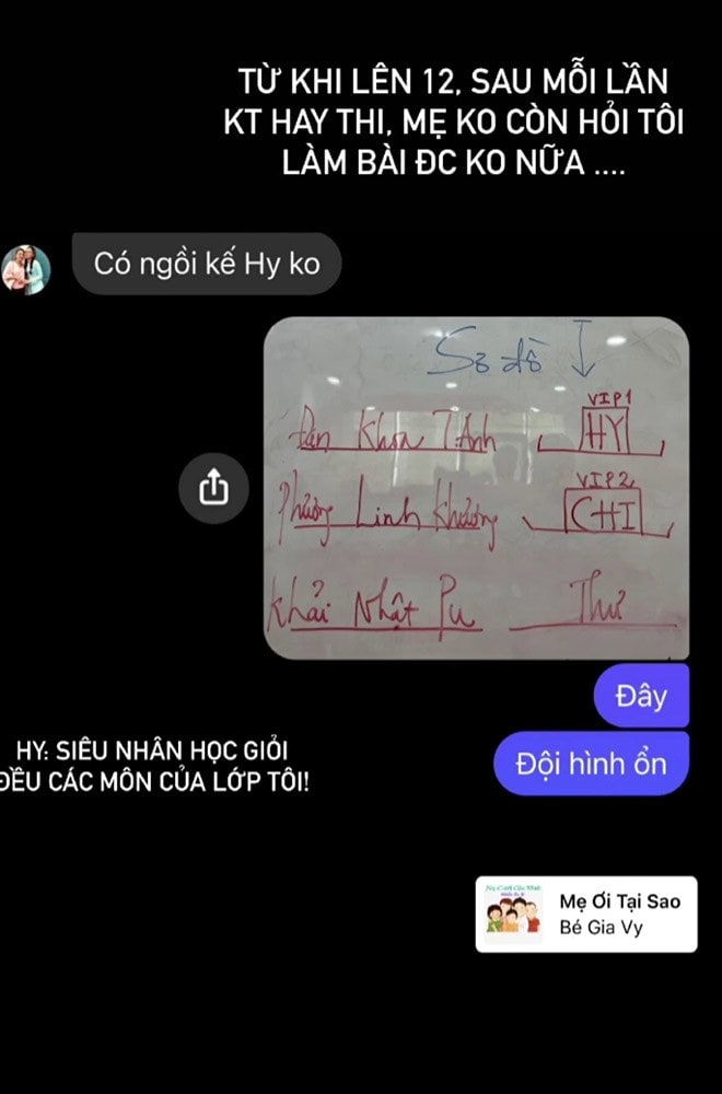 Phương Mỹ Chi thi cử, mẹ chỉ quan tâm có ngồi gần học sinh giỏi không?