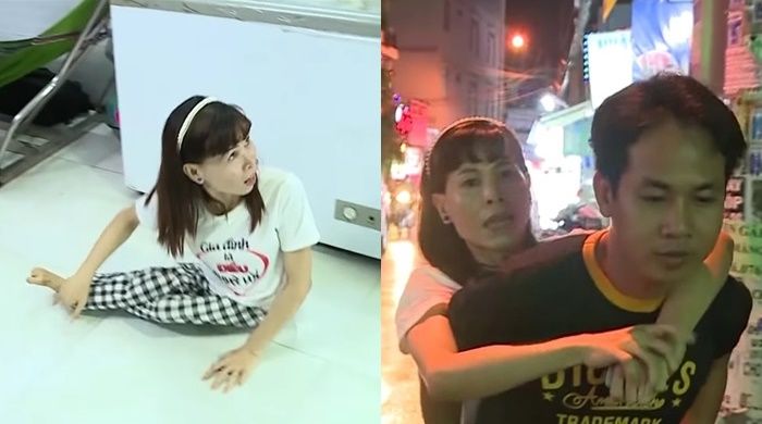 Quyền Linh rút 10 triệu tặng người chồng gần 7 năm cõng vợ trên lưng