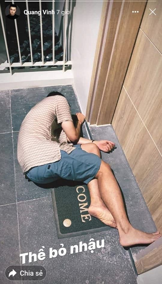 Sao Việt lỡ uống quá chén: Người ngủ bờ ngủ bụi, người bò ở thang máy