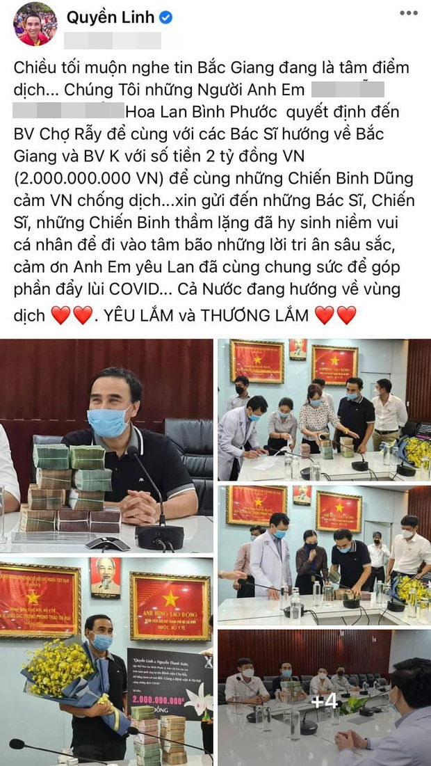 Sao Việt một lòng hướng về Bắc Giang: Quyền Linh tặng 2 tỷ đồng
