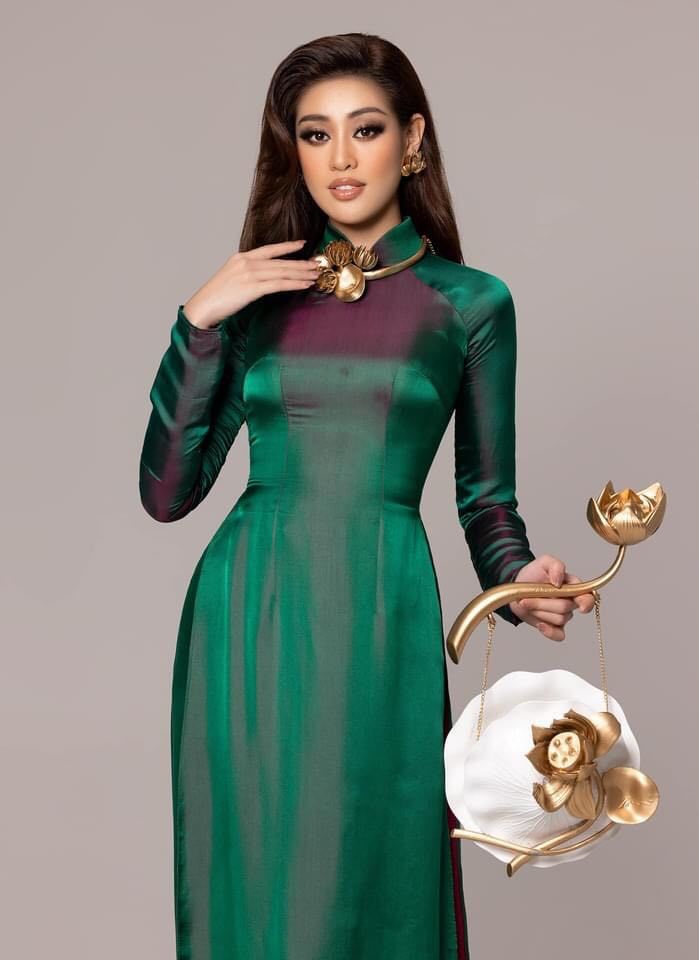 Sau bao ngày chờ đợi, Khánh Vân cũng diện áo dài tại Miss Universe