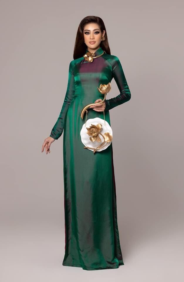 Sau bao ngày chờ đợi, Khánh Vân cũng diện áo dài tại Miss Universe