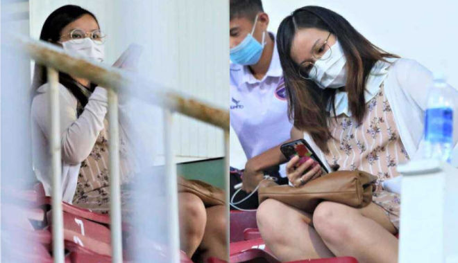 Vợ Công Phượng bế bụng bầu đến ủng hộ chồng, CDM Rõ mười mươi rồi