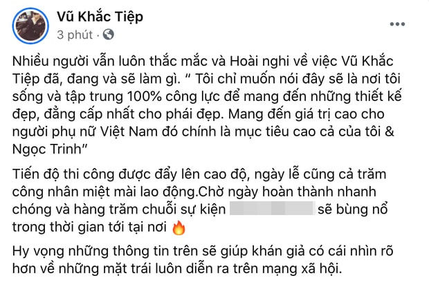 Vũ Khắc Tiệp chính thức lên tiếng chuyện ở nhà thuê, đi xe mượn