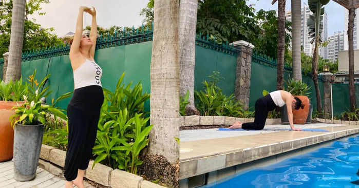 Không còn mẹ sề, Vy Oanh mang bầu lần 3 thon gọn nhờ bí quyết riêng