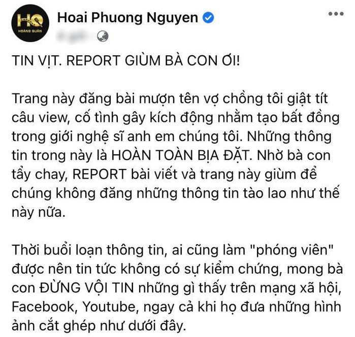 Xôn xao tin chồng Việt Hương tiên phong khởi kiện Hoài Linh