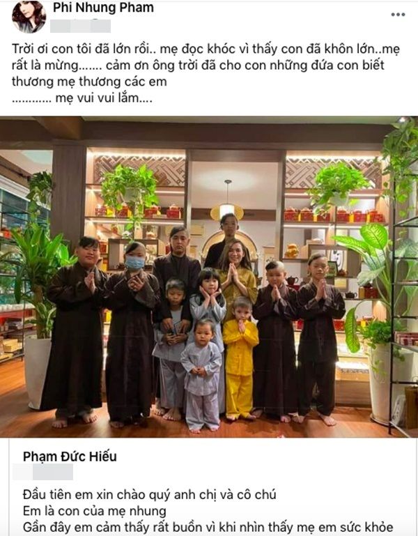 Con trai Phi Nhung: Mẹ tôi đang suy sụp khi phải lo cho Hồ Văn Cường