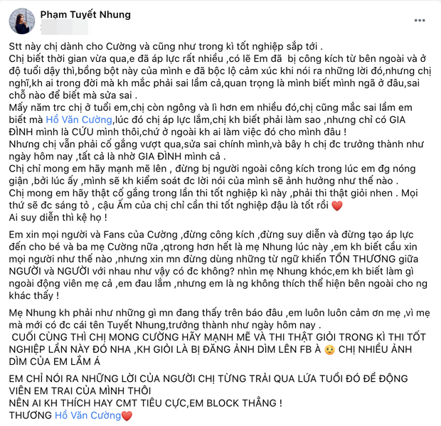 Con trai Phi Nhung: Mẹ tôi đang suy sụp khi phải lo cho Hồ Văn Cường