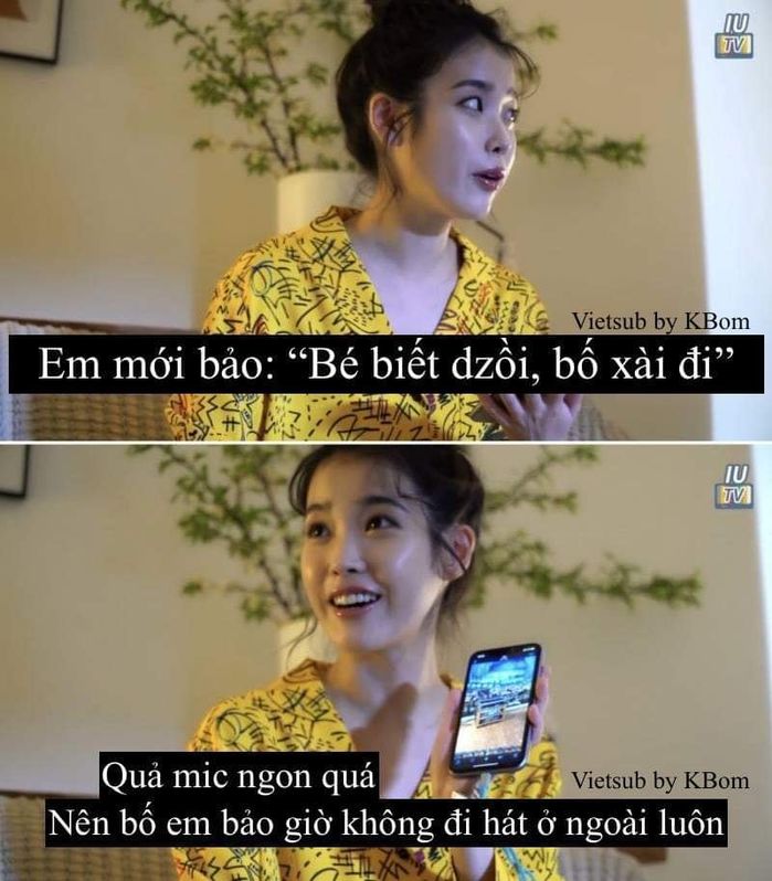Cười ngất việc bố IU mượn micro custom của con gái để hát karaoke