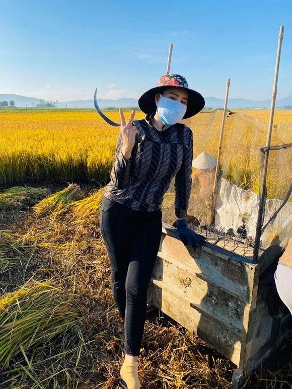 Sao Việt về quê việc gì cũng làm được: tắm lợn, cắt lúa là chuyện nhỏ