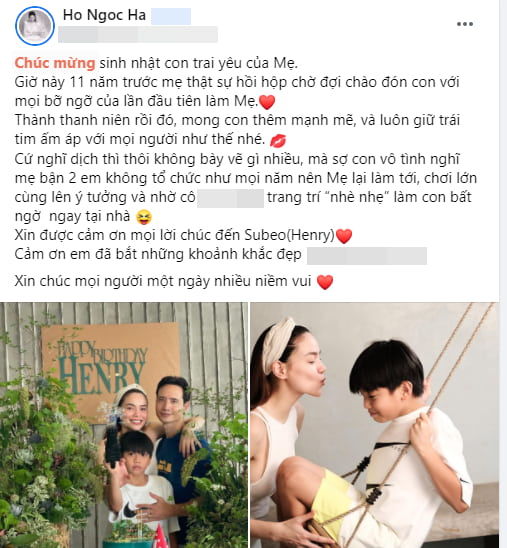 Hà Hồ - Kim Lý mừng sinh nhật Subeo, Cường Đô La tặng quà bất ngờ