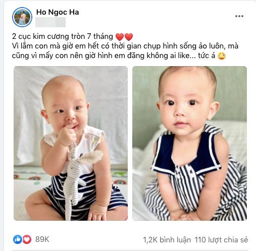 Cuộc sống Hà Hồ mất tự do khi có 2 cục vàng, tức khi like ảnh thua con
