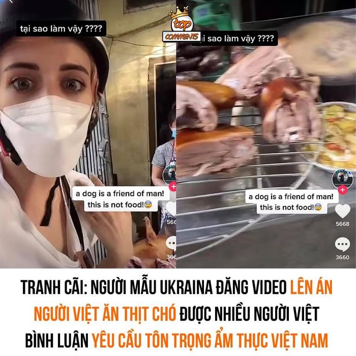 Mẫu Tây lên án việc ăn thịt chó: Ăn hay không đến lượt cô lên tiếng à?