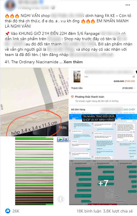 Hội chị em thi nhau xé vỏ hộp serum có chữ Tiếng Việt là fake bản Hàn