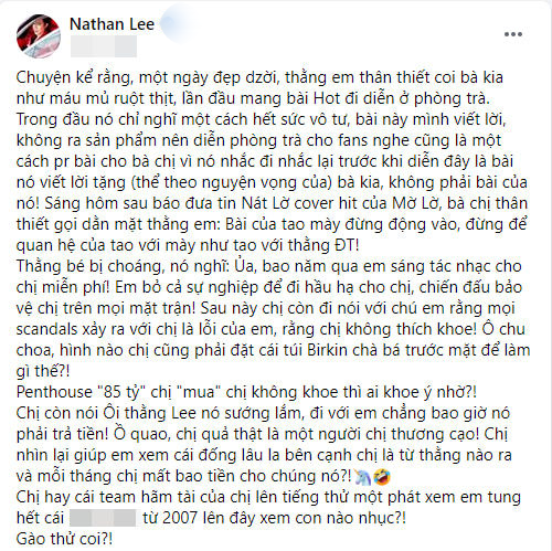 Nathan Lee tố ai đó thích khoe của xong gắp lửa bỏ tay người