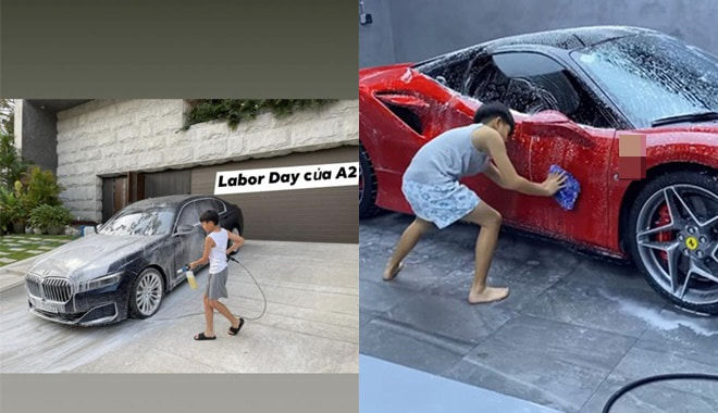 Ngậm thìa vàng từ nhỏ, nhóc tì Vbiz đi chơi bằng chuyên cơ riêng