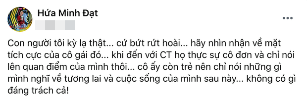 Sao Việt lên tiếng vụ cô gái 12 mối tình: Hứa Minh Đạt vừa bênh đã xoá
