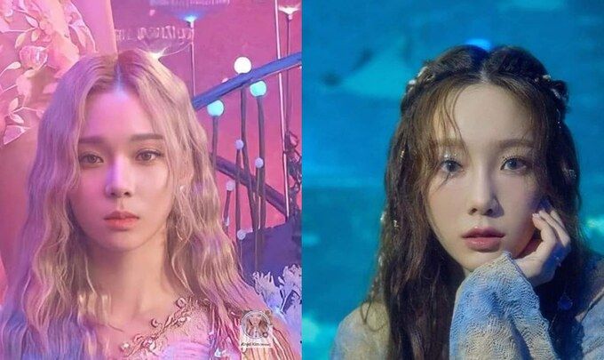 SNSD Taeyeon và aespa Winter giống nhau tới mức fan cứng cũng dễ nhầm