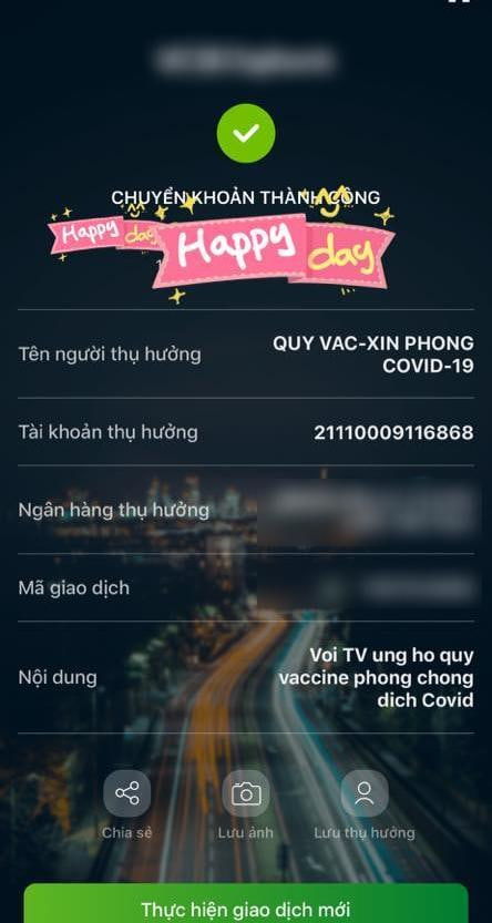 Sự thật về việc Vy Oanh chuyển tiền từ thiện nhưng ngày ở tương lai