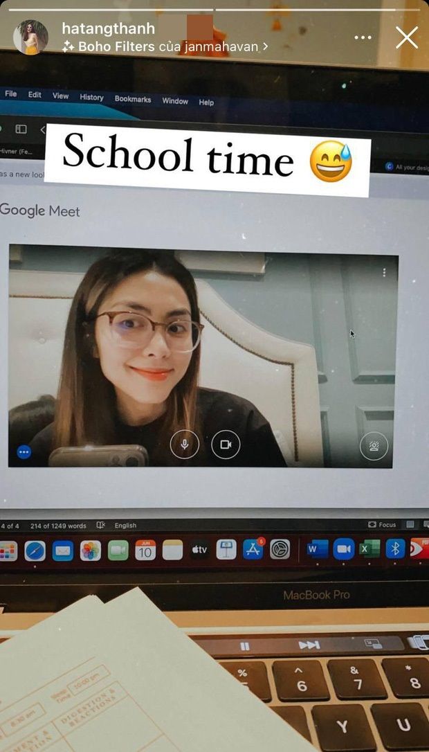 Tăng Thanh Hà 35 tuổi vẫn học online, nhan sắc mộc mạc xứng điểm 10