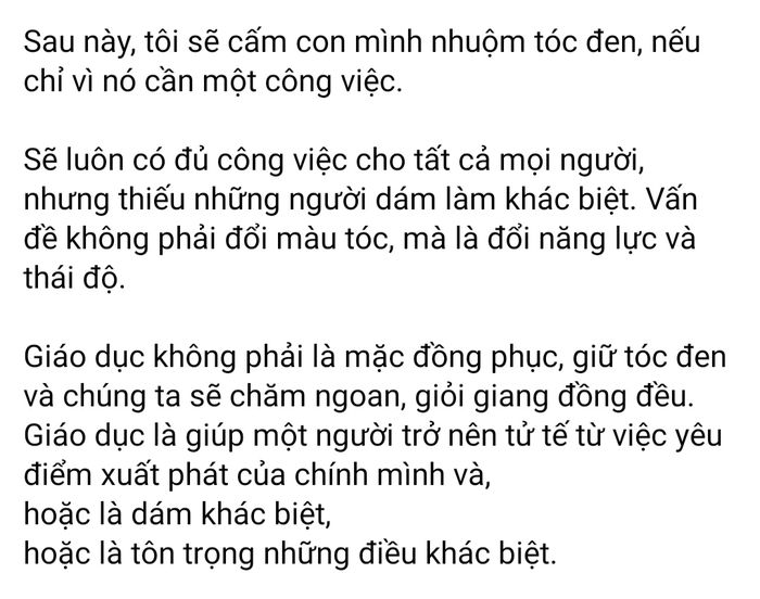 Trượt phỏng vấn vì nhuộm tóc, cô gái tuyên bố: Sẽ cấm con để tóc đen