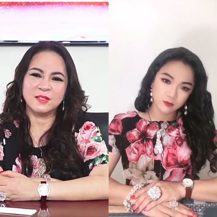 Lộ diện chị em sinh đôi của bà Phương Hằng, kim cương to hơn chính chủ