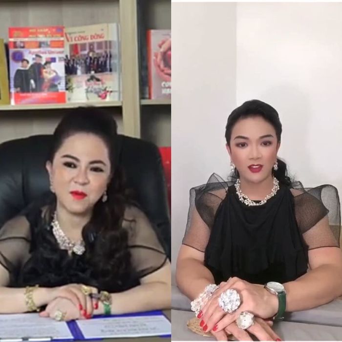 Lộ diện chị em sinh đôi của bà Phương Hằng, kim cương to hơn chính chủ