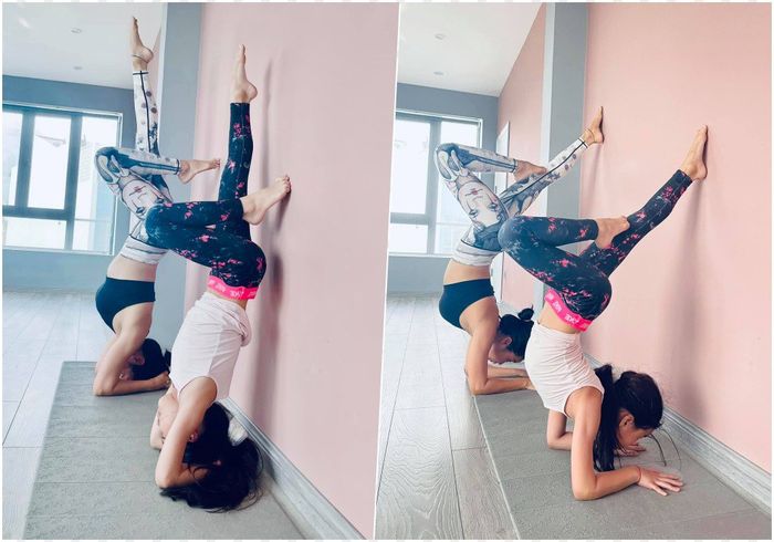 2 thái cực tập yoga của con sao Việt: Bên thành thạo, bên khóc mếu