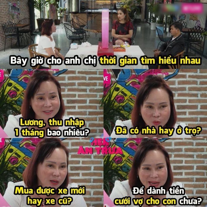 Bà cô U50 đi hẹn hò mà hỏi đàng trai không thiếu câu gì về tài sản
