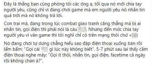Bị bồ đá vì mê game, thanh niên đáp trả: Thứ anh cần là đồng đội