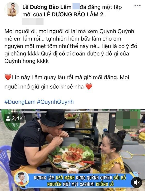 Bị soi ăn sang chảnh mùa dịch: Dương Lâm van xin đối lập Hồ Bích Trâm