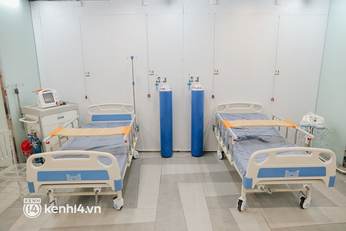 Cận cảnh bệnh viện dã chiến tại Thuận Kiều Plaza trước khi hoạt động