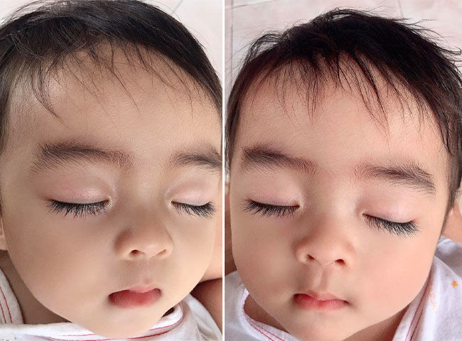 Cậu bé 1 tuổi sở hữu đôi mắt to tròn, mi cong vút: Nhìn phát yêu ngay