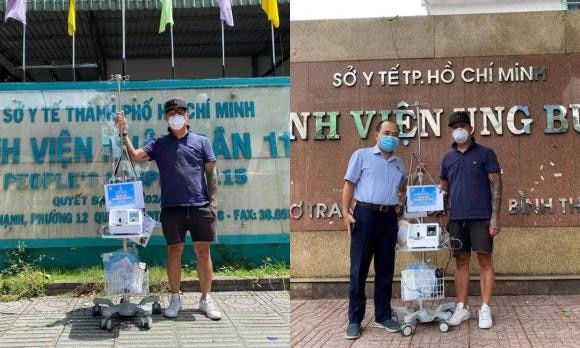 Cường Đôla, Đại Nghĩa tặng máy thở chung tay chống dịch