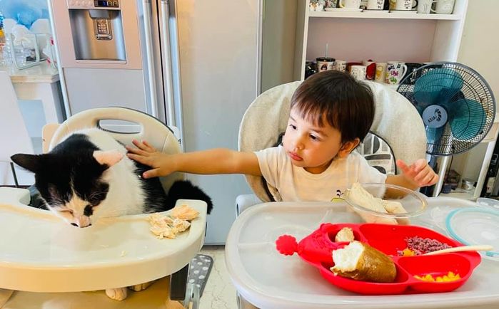 Chú boss may mắn nhất Vbiz: được con trai 2 tuổi gia chủ chia đồ ăn
