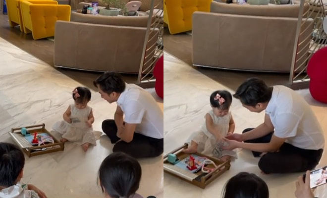 Đúng chất ái nữ nhà Cường Đô La, Suchin chọn tờ đô trong ngày thôi nôi