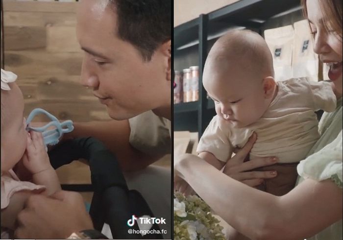 Hậu trường đóng quảng cáo của 2 con Hà Hồ, Leon được cả nhà hầu hạ