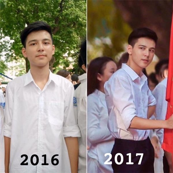 Hot boy cầm cờ năm nào giờ đã là sinh viên: ngoại hình có còn “mlem”