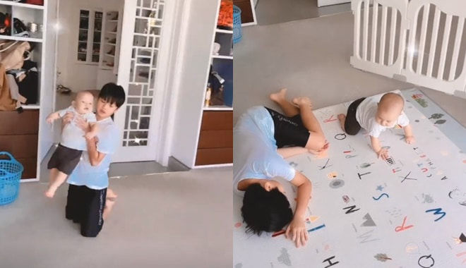 Mê anh hai Subeo như điếu đổ, Lisa và Leon đều bám như sam