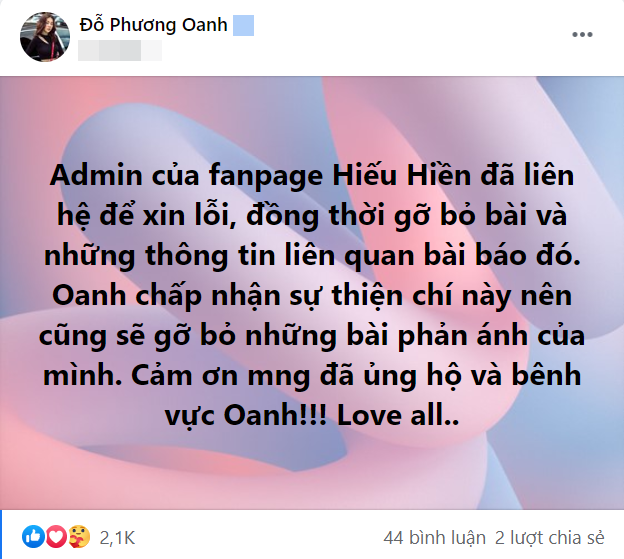 Phương Oanh gọi antifan là rác rưởi, dọa kiện vì bị bóp méo sự thật