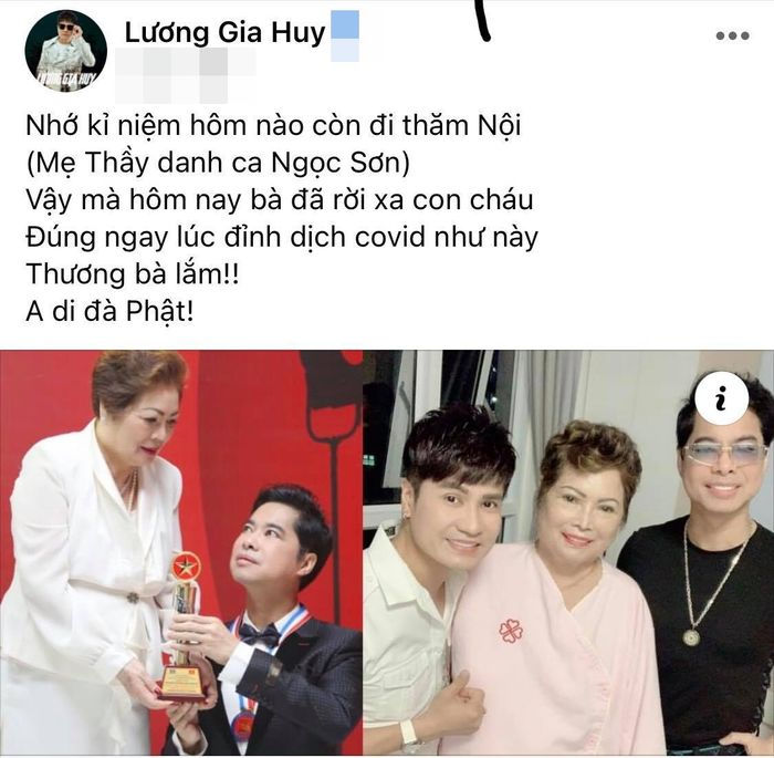 Sao Việt gửi lời chia buồn khi Ngọc Sơn mất mẹ không thể về chịu tang
