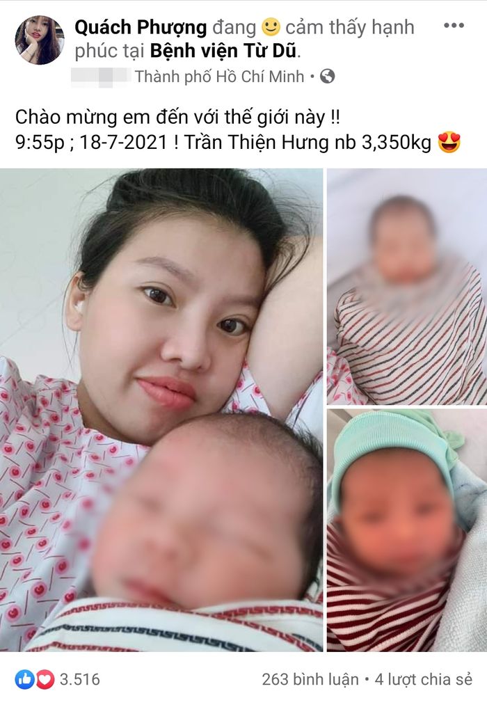Theo chàng về dinh 7 tháng, Phượng Thị Nở sinh con trai kháu khỉnh