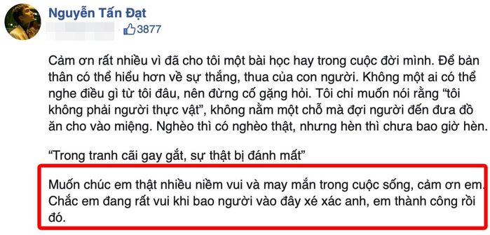 Văn vở của sao nam khi chia tay: lần nào cũng chúc em hạnh phúc